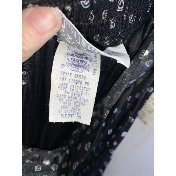 Vintage 1980-90s Fundamental Things For Petites Womens Black Long Skirt Sz 2 NWT - Picture 7 of 7